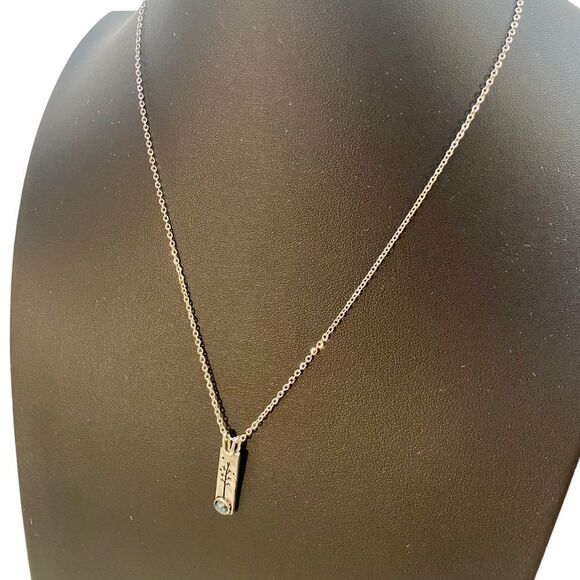 Sand Tree Necklace on Cable Chain. Small & Delicate. - Picture 4 of 7